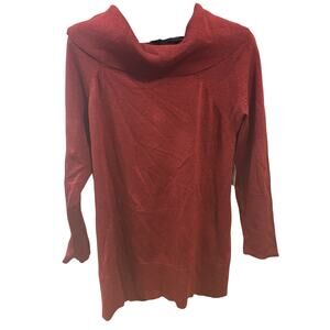 NWT Jaclyn Smith Collection Red Glitter Cowl Neck Sweater size 2X